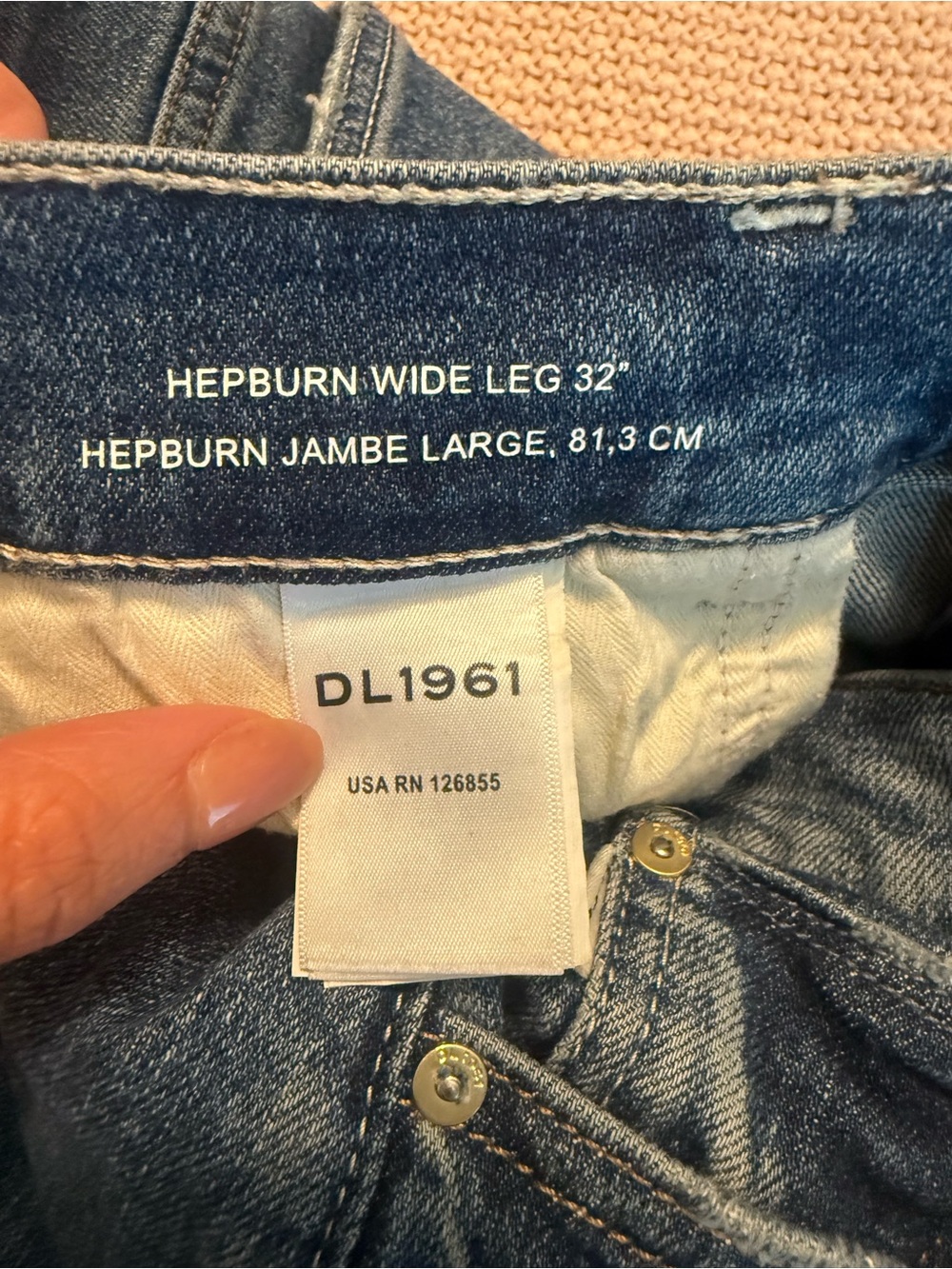 DL1961 Hepburn Wide-Leg High-Rise Jeans in West Lake 32” Inseam Size 29 - Picture 9 of 13
